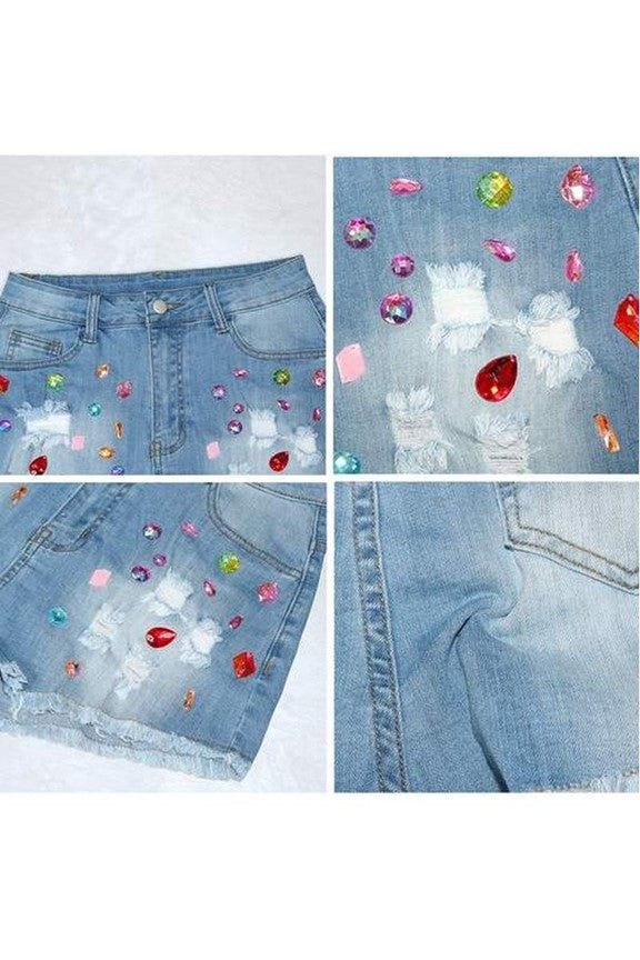 Short Azul CON GEMAS